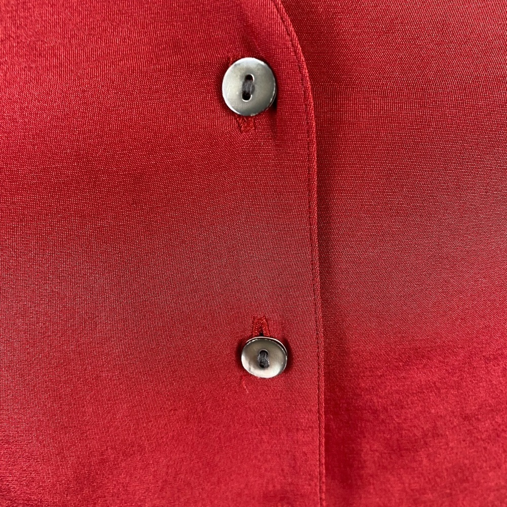 Talbots Button Down Silk Blouse Euc - image 3